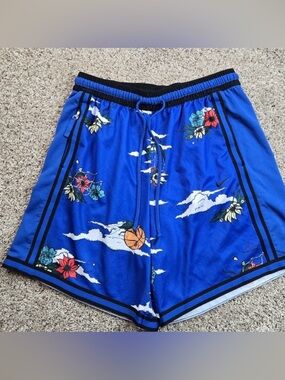 Nike Hoop Island Basketball Shorts XL Mens Blue Pockets Dri-Fit DNA +